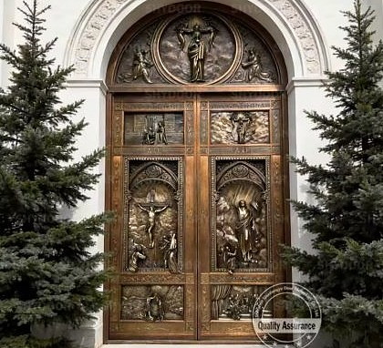 Luxury church door facade