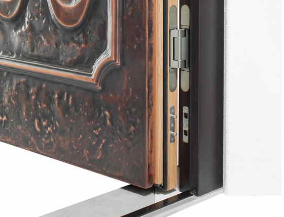 Copper door structure detail