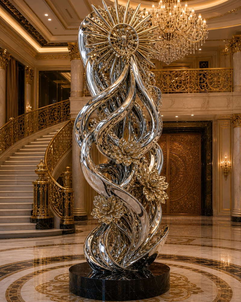 Large stainless steel sculpture